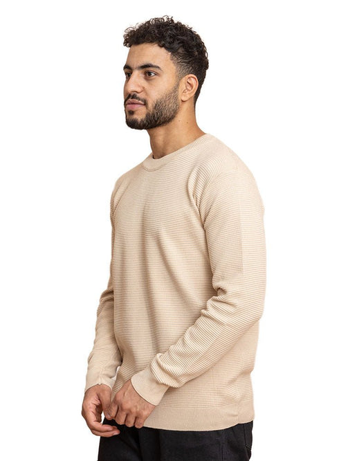 Beige Design 2420 Round Pullover - Khotwh